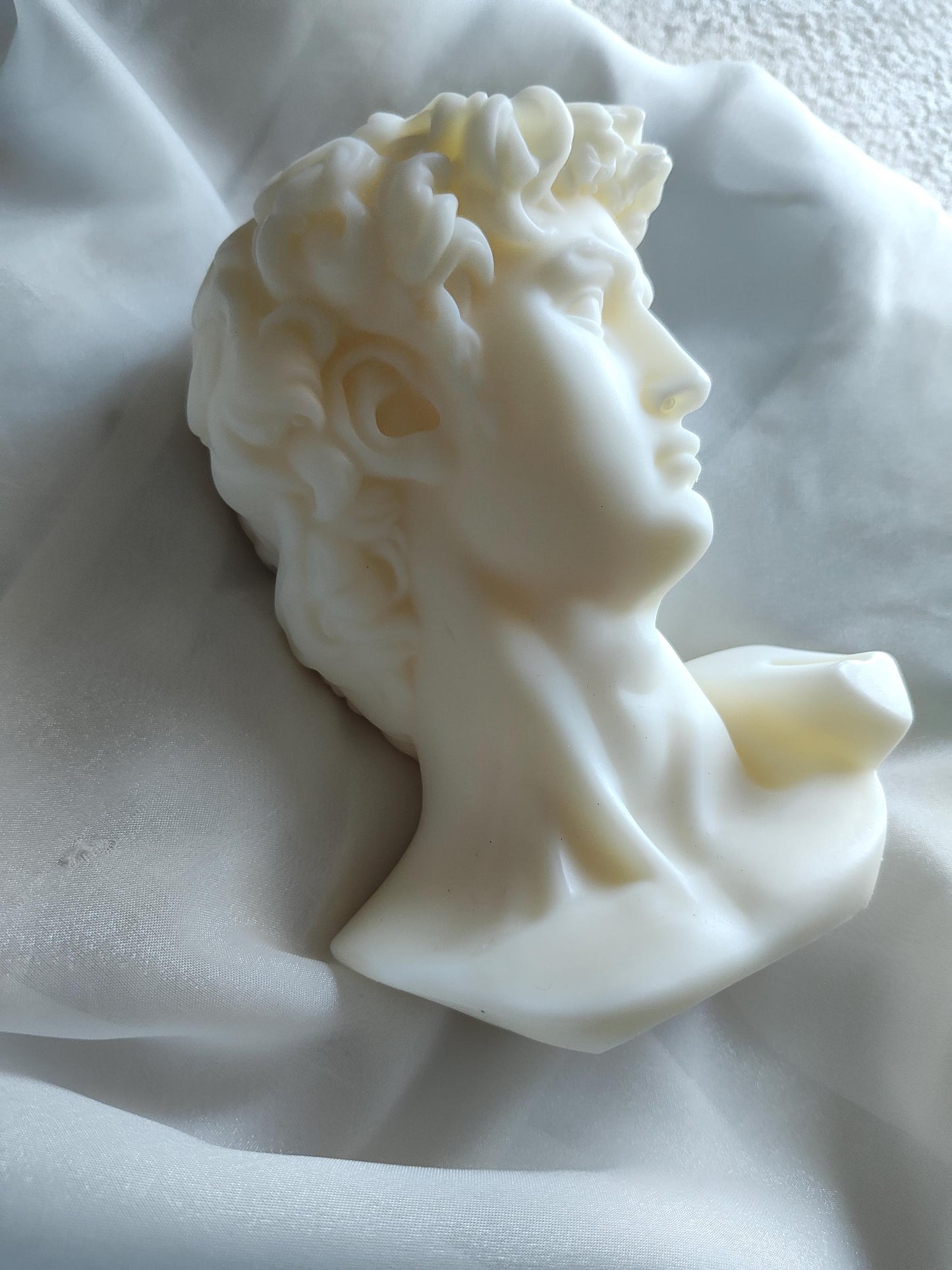 Large David Head bust body Pillar Candle