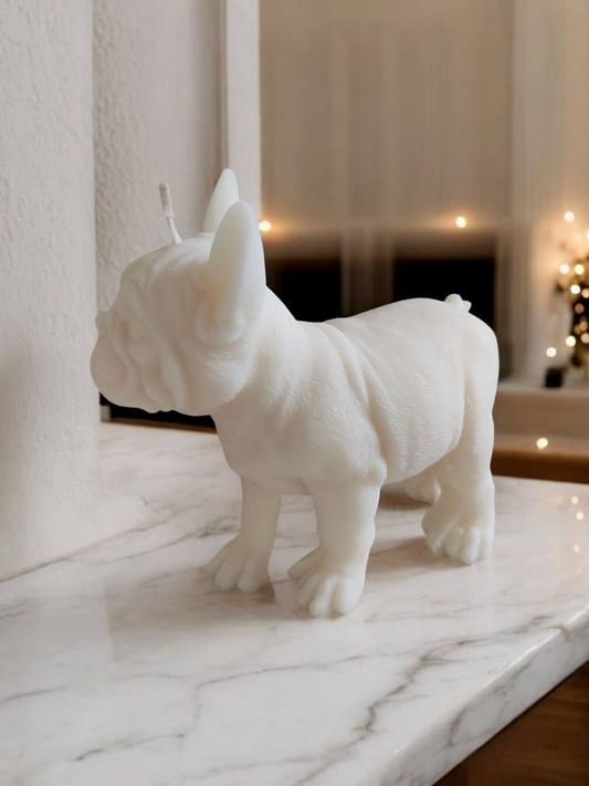 French bulldog candle
