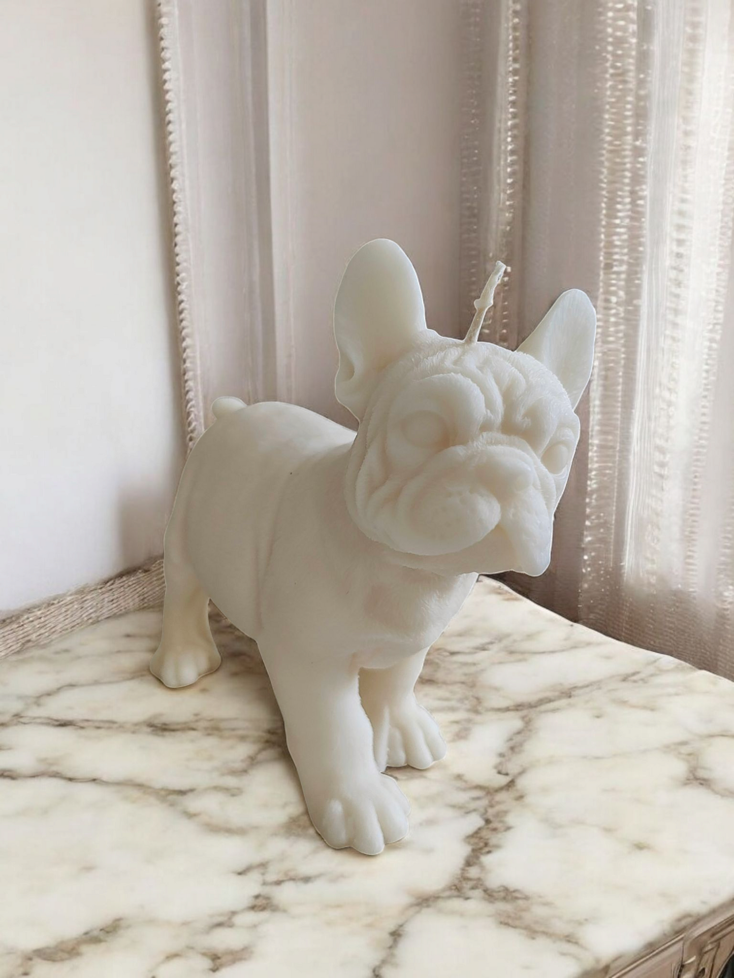 French bulldog candle