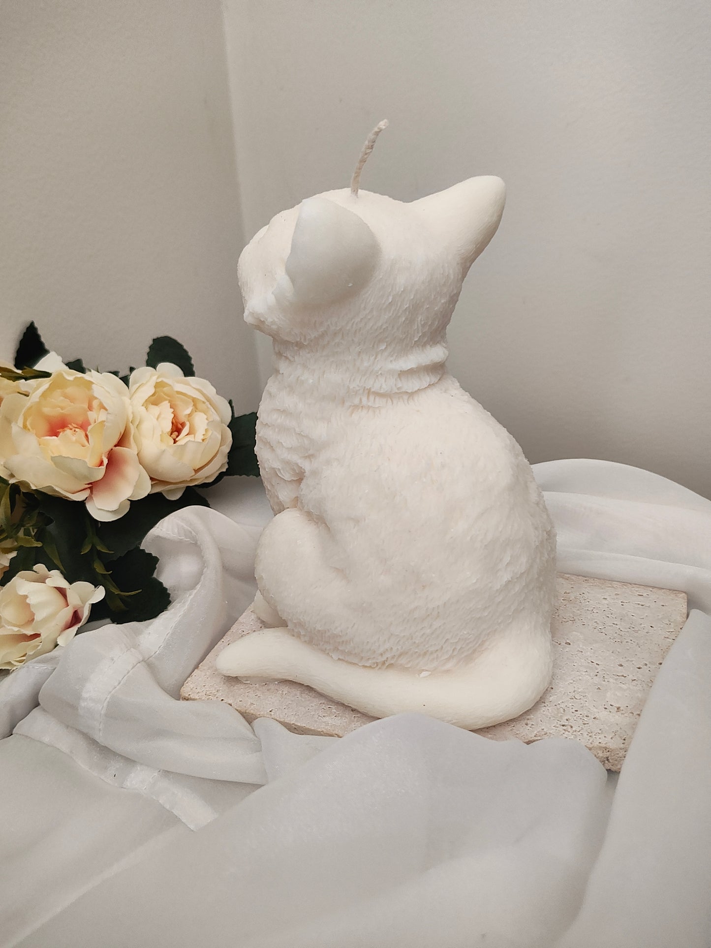 Large Cat Candle Pillar