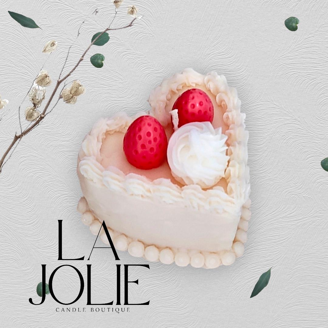 Love heart French Cake Dessert Candle