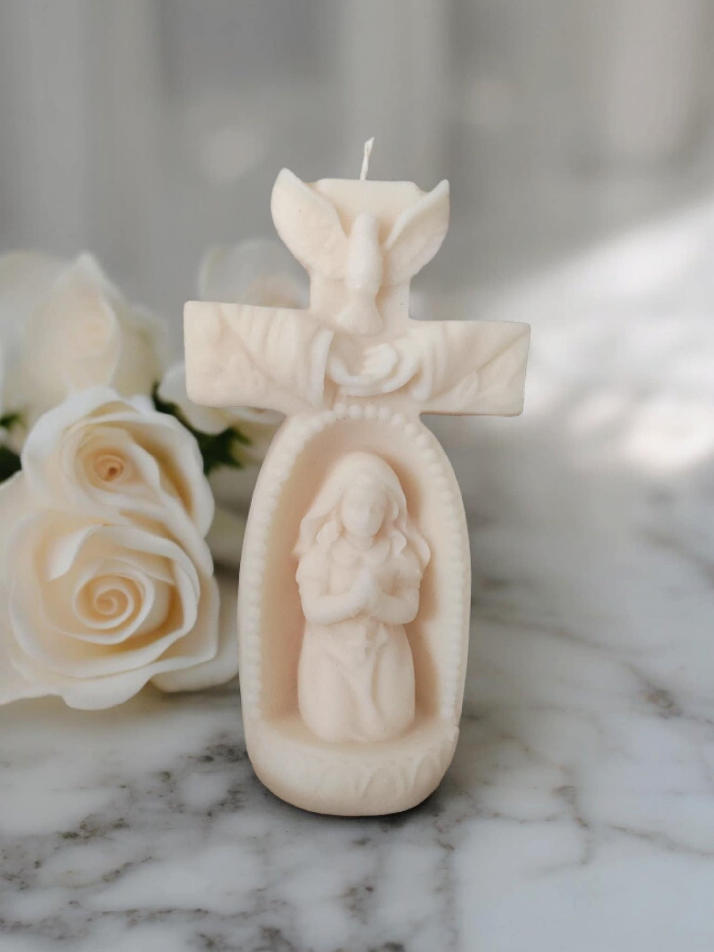 praying lady alter Pillar Candle