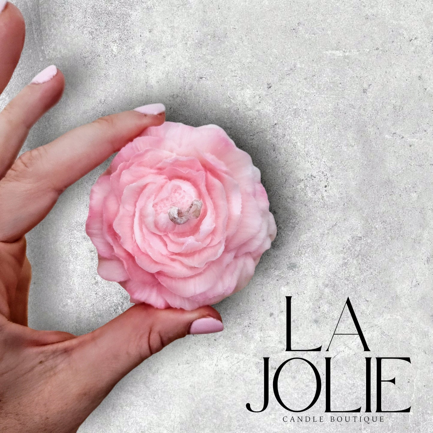 Rosier peony flower candle