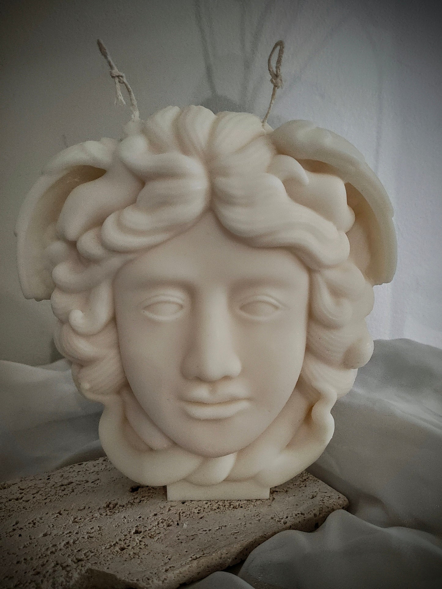 grand Medusa bust Pillar Candle