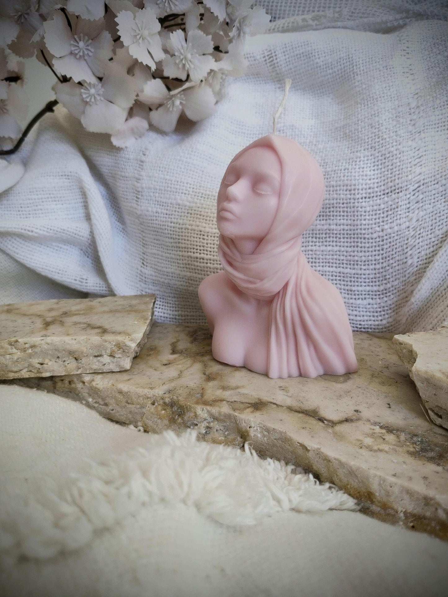 Lady Head body bust Pillar Candles