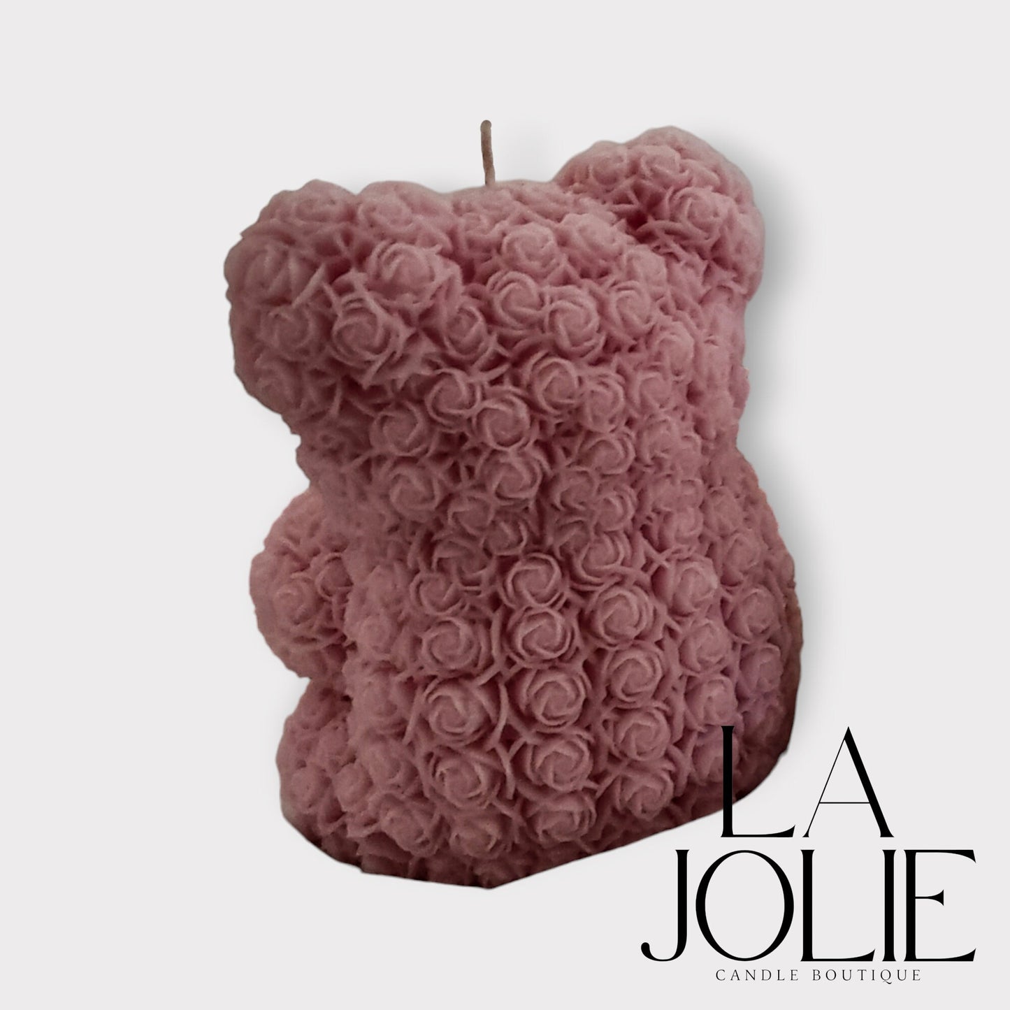 Bear heart roses love Pillar Candle