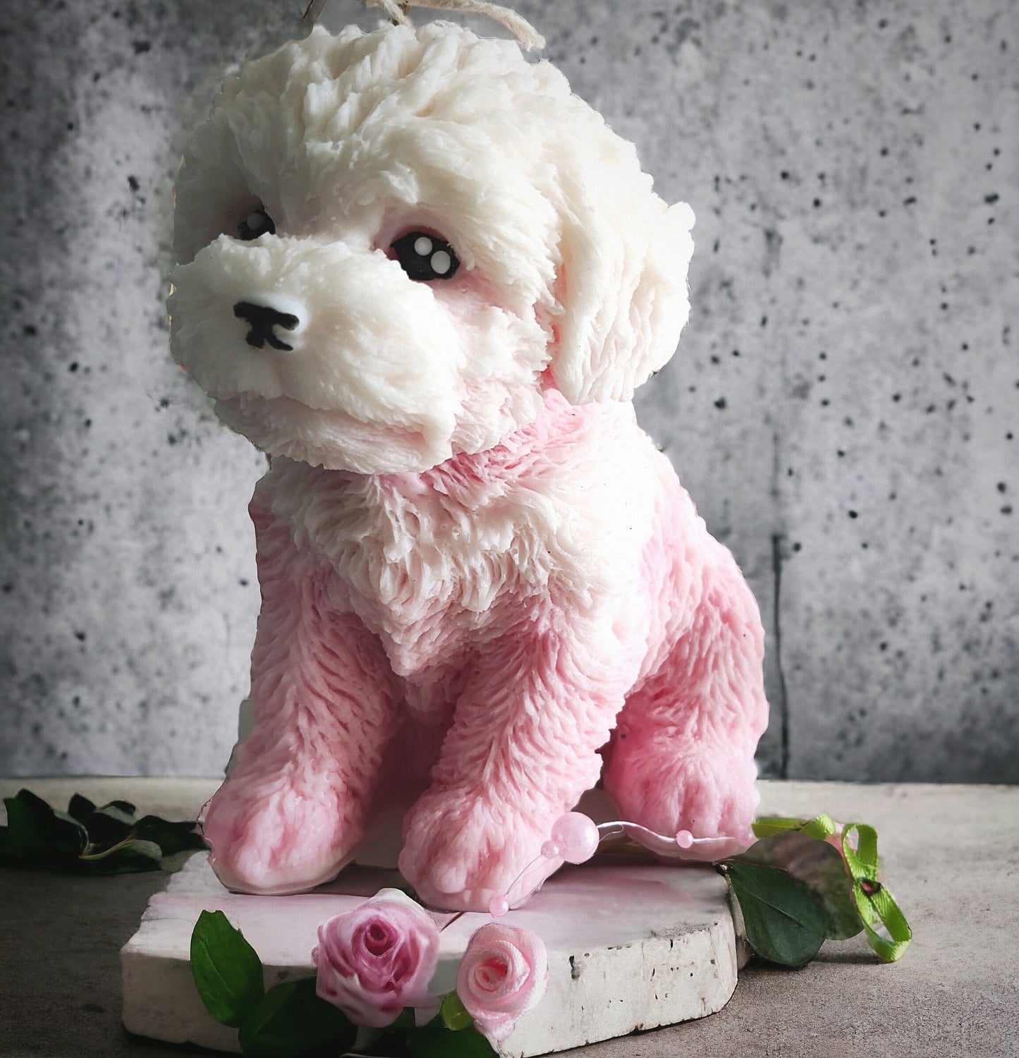 Candy Pink dog candle