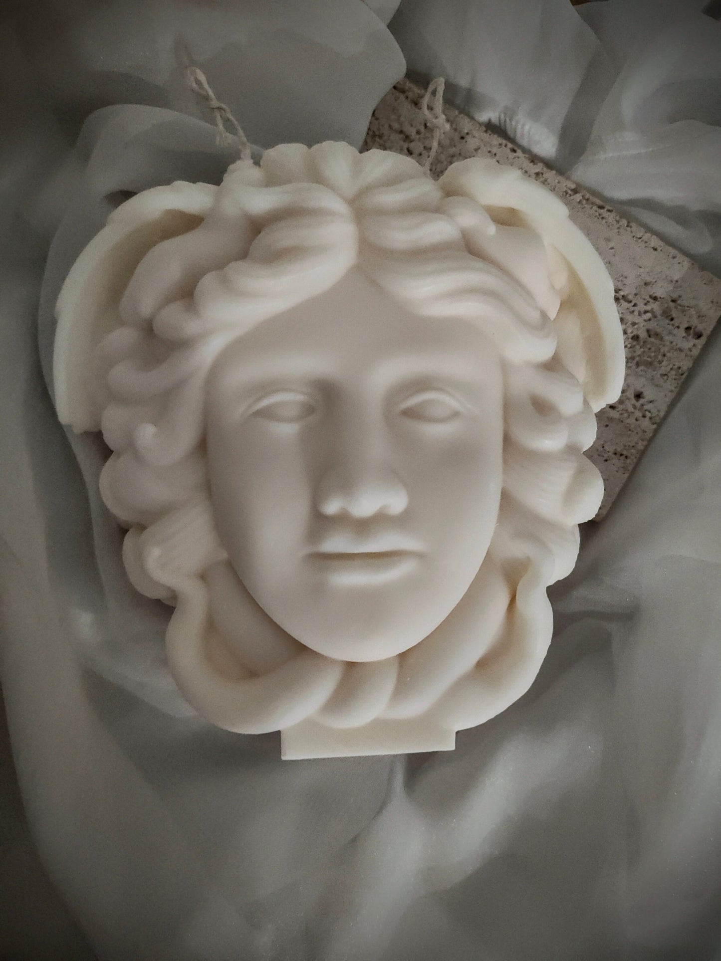 grand Medusa bust Pillar Candle