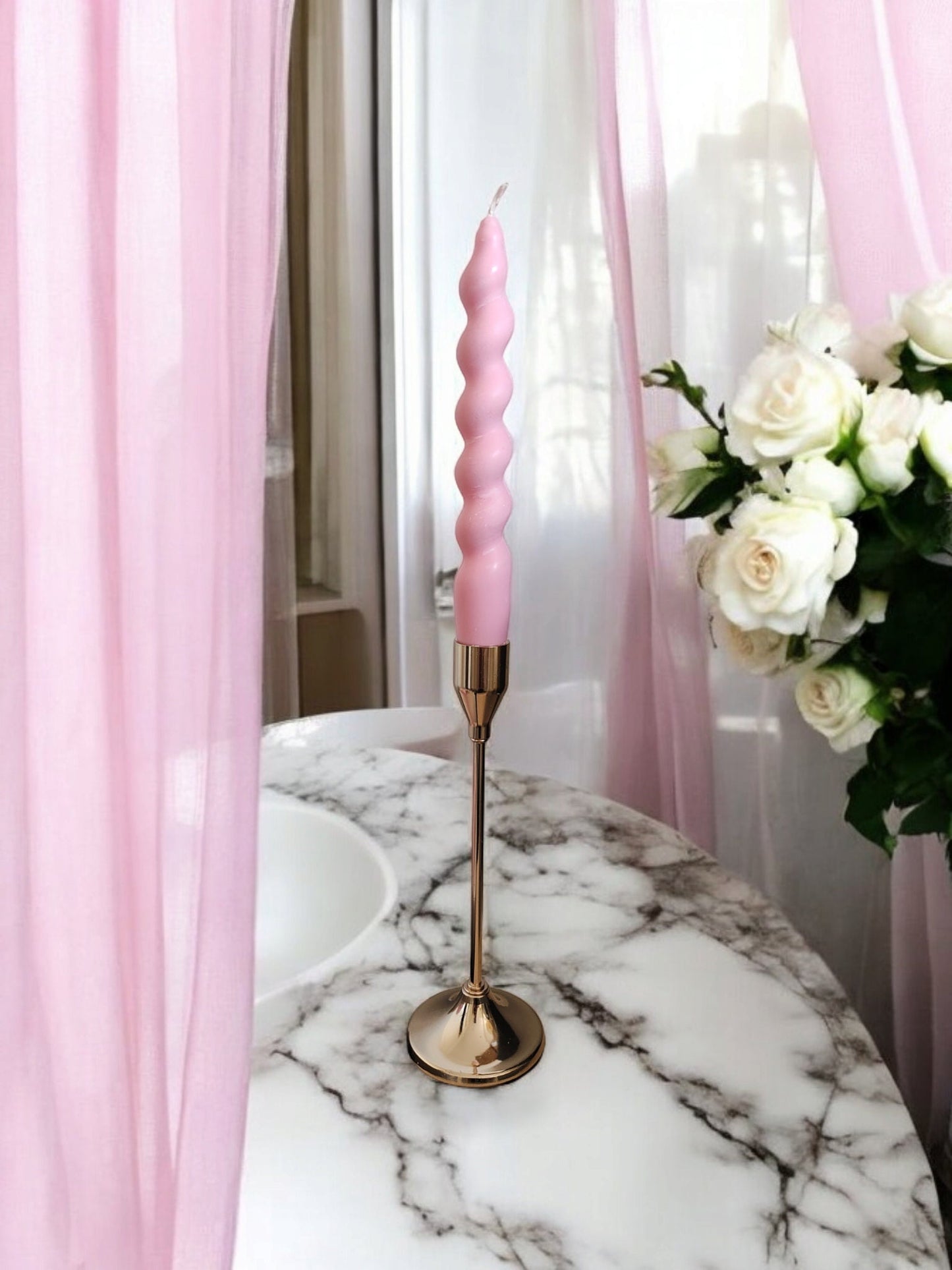 Tapered twisted Pillar Candle