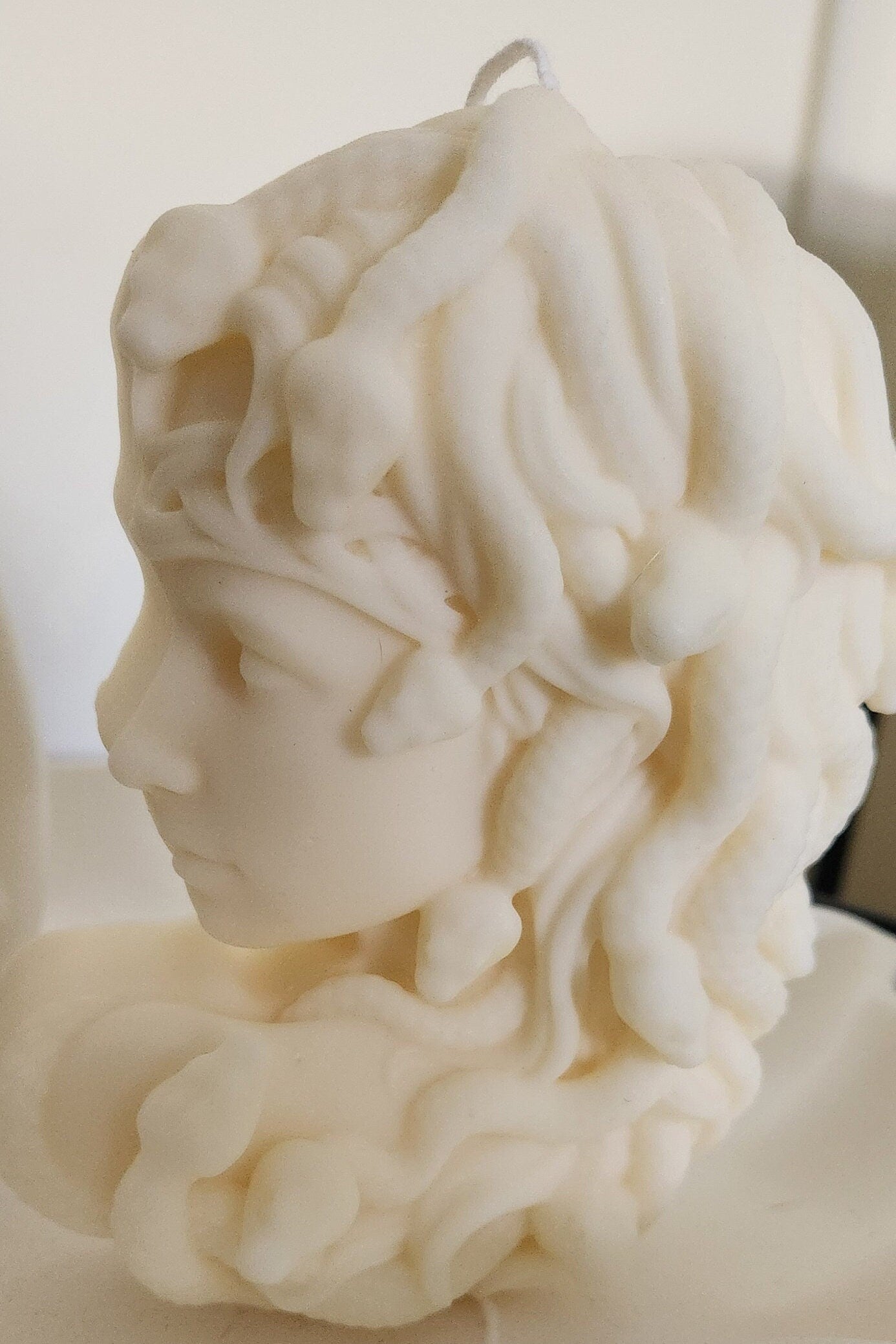 Large lady snake lady head Princesse medusa Pillar Candle