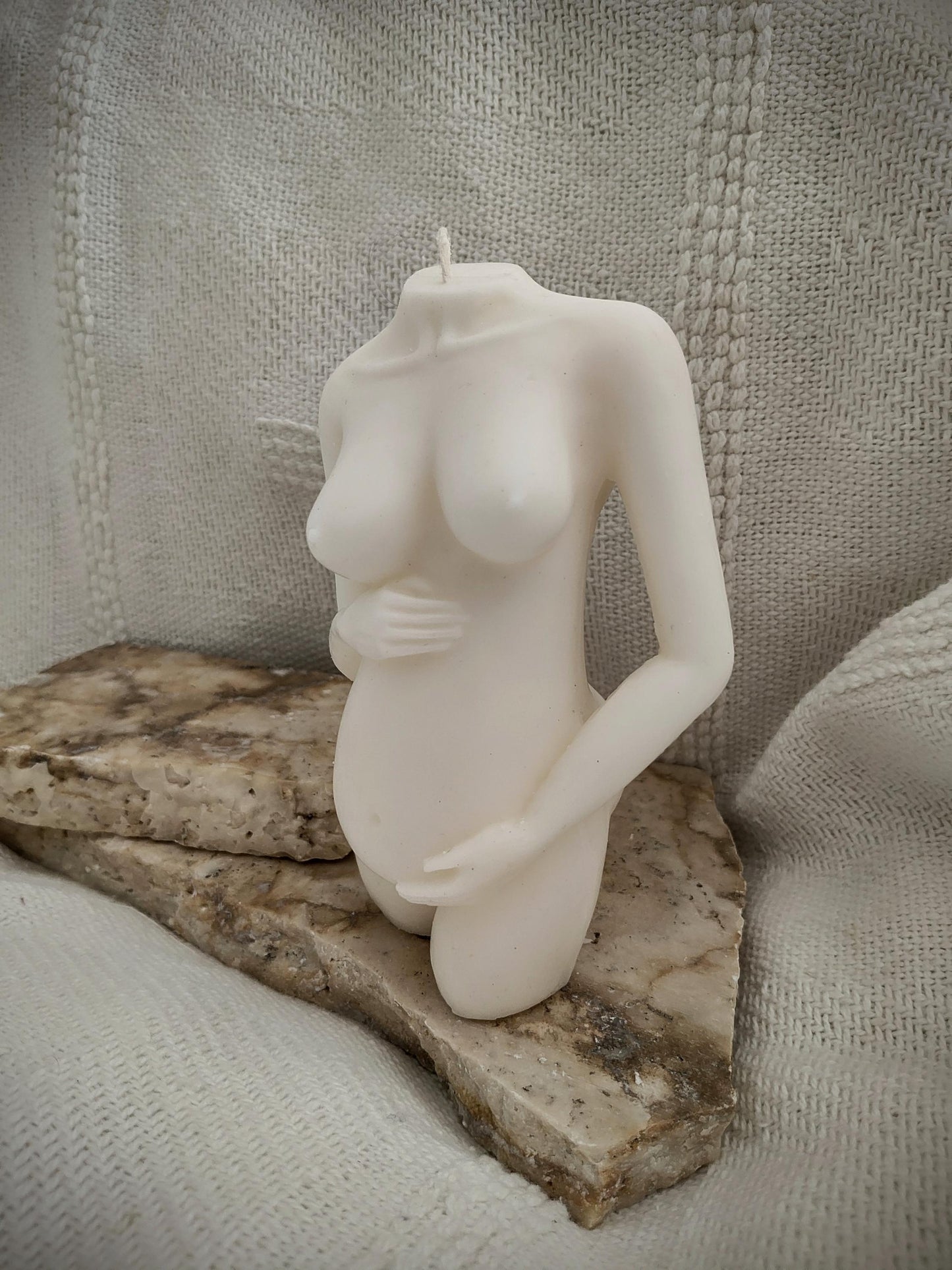 Pregnant Body figure Pillar Candle
