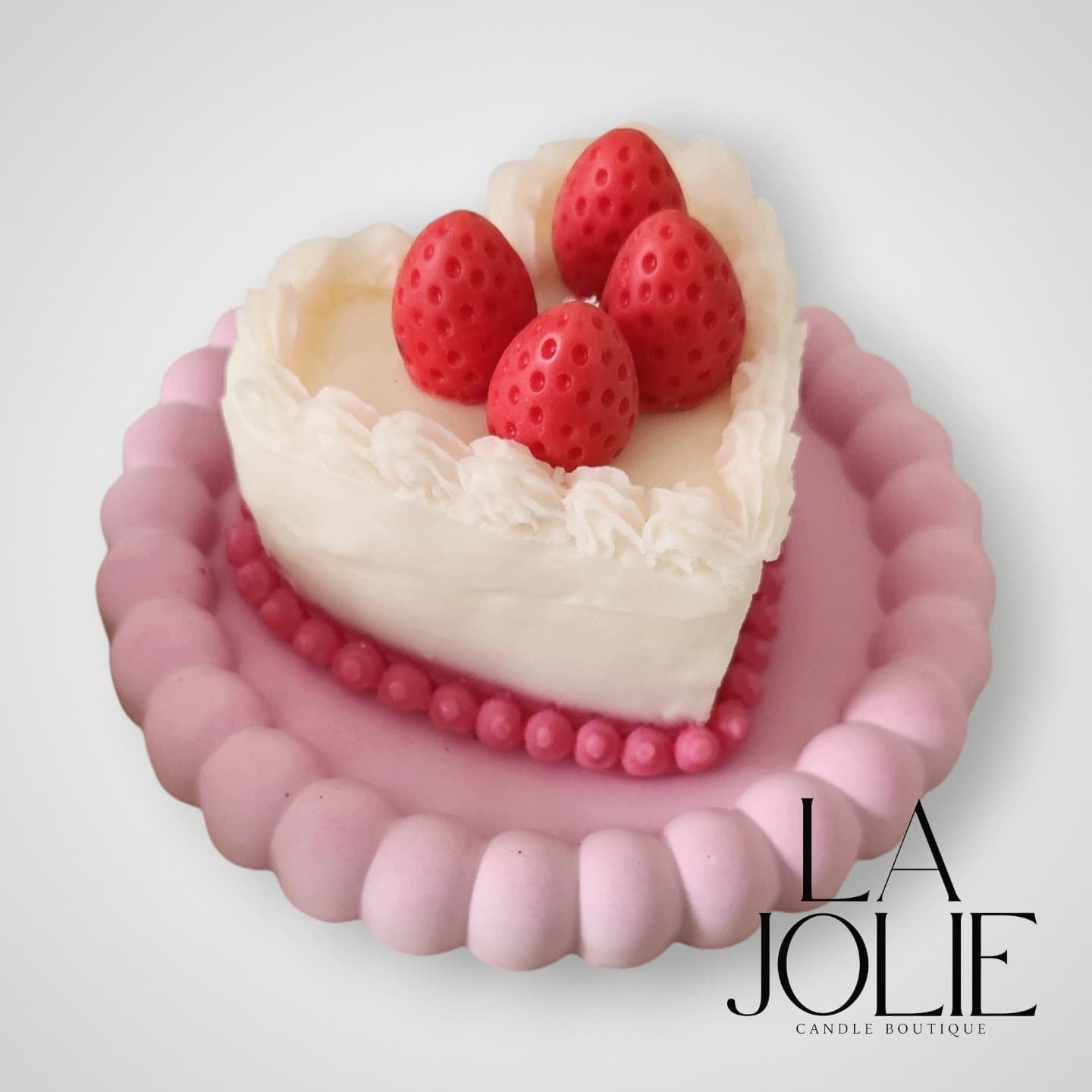 Love heart French Cake Dessert Candle