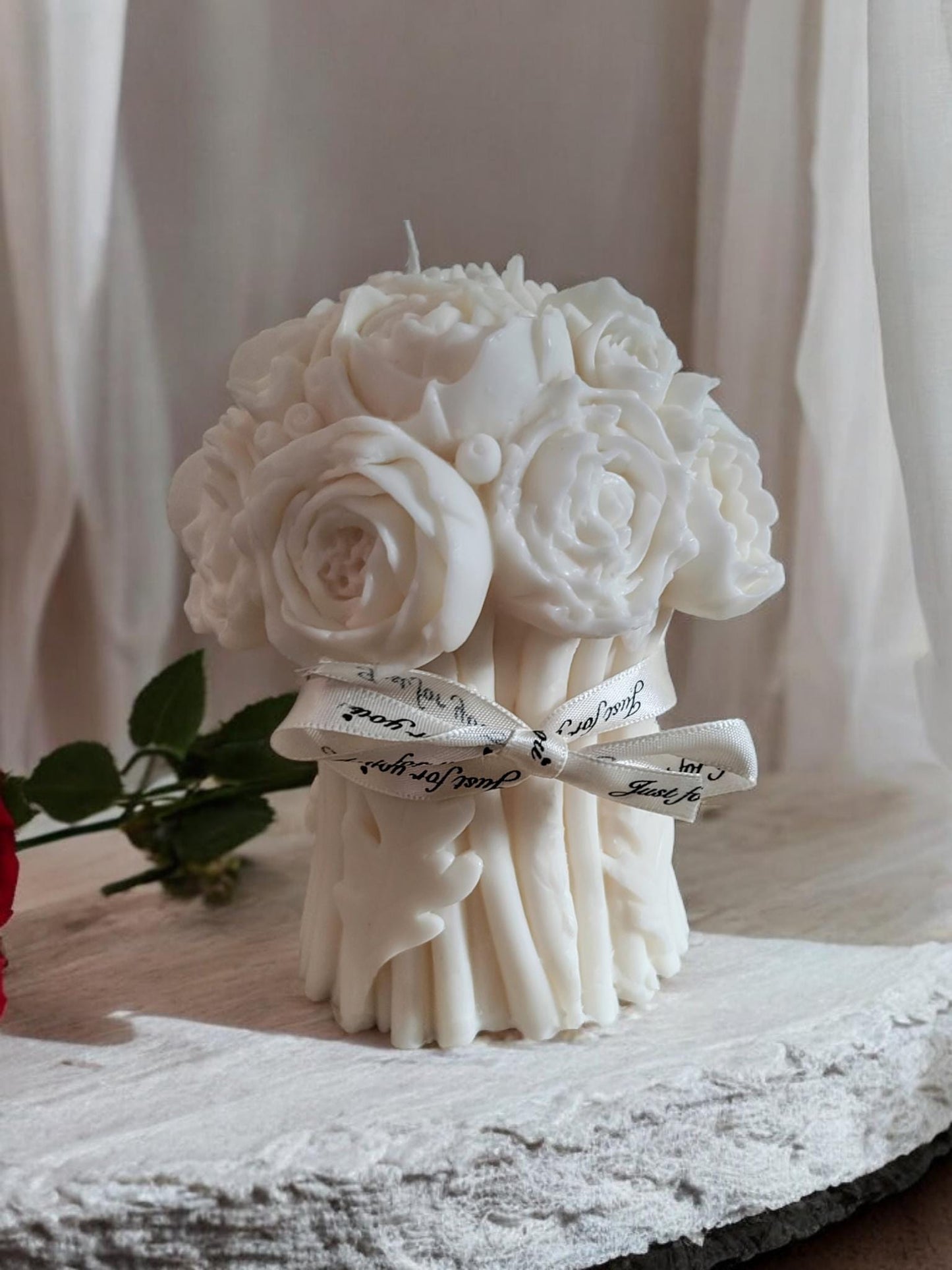 Large Flower Bouquet Candle