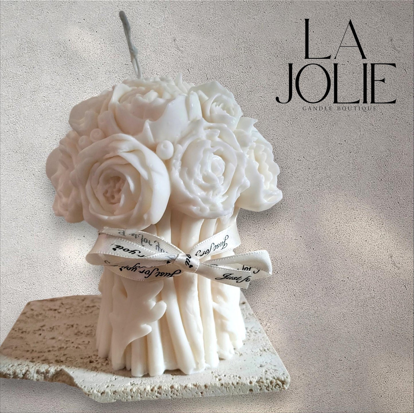 Large Flower Bouquet Candle