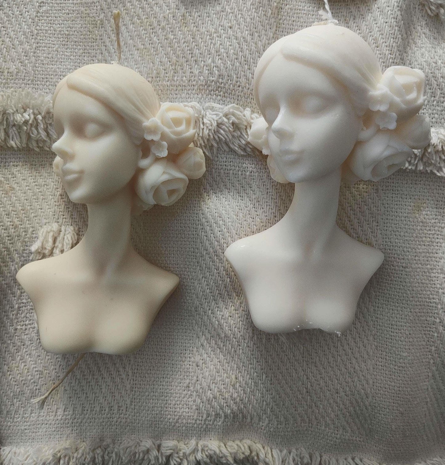 Lady large Head body Pillar Candle