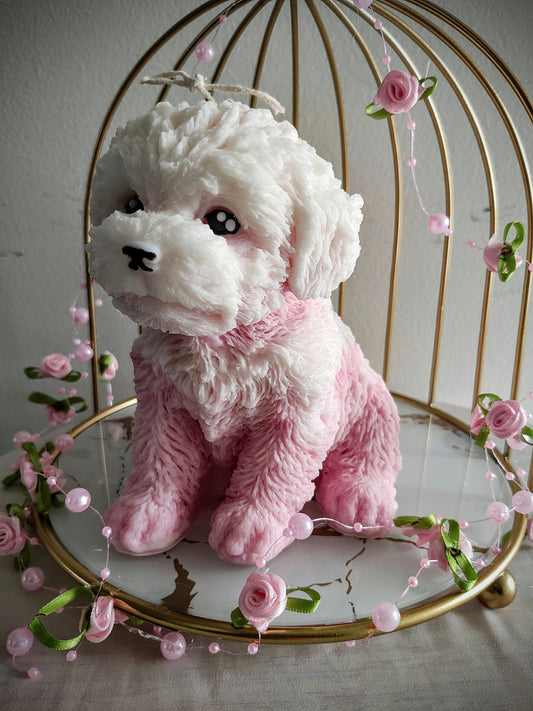 Candy Pink dog candle