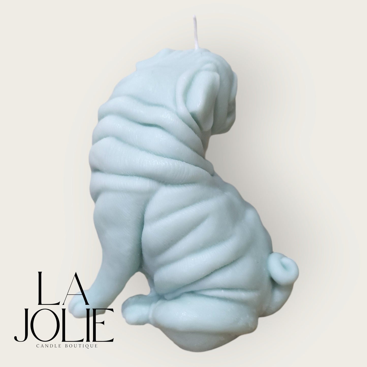 Large Pug Dog Candle