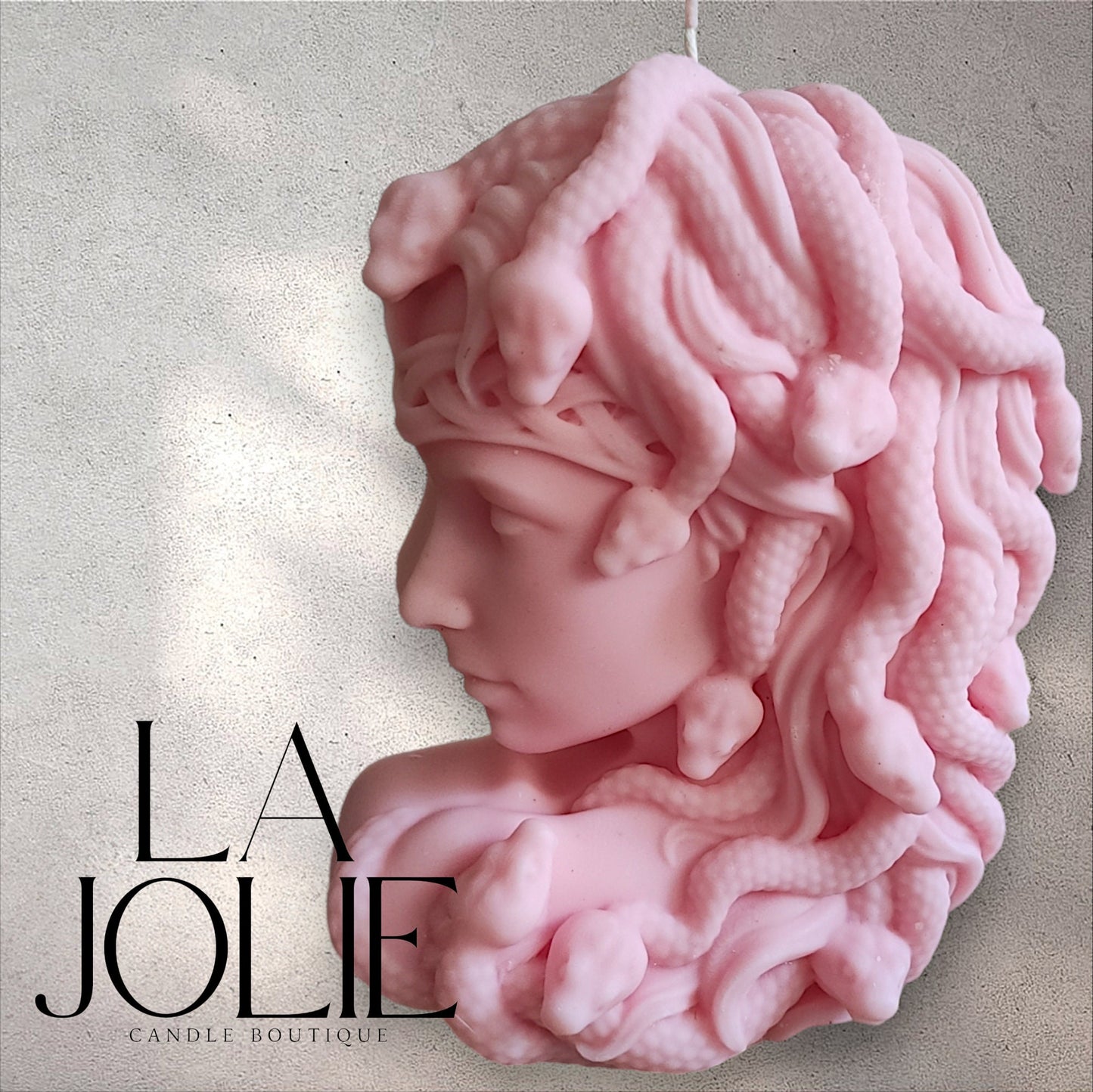 Large lady snake lady head Princesse medusa Pillar Candle