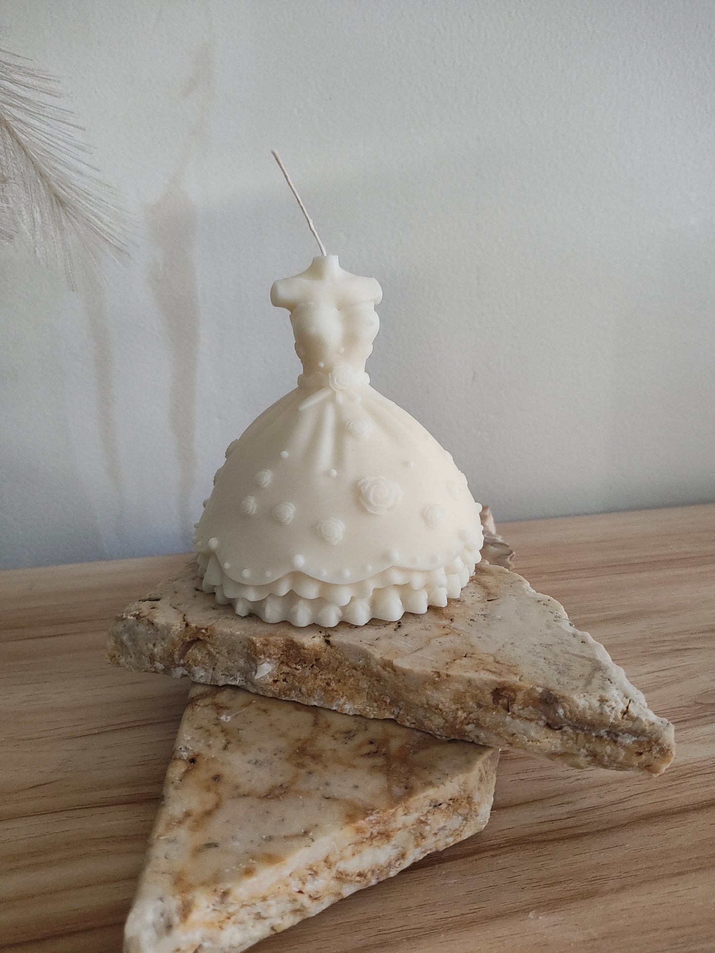 La princess Bridal Ball Gown dress Pillar Candle