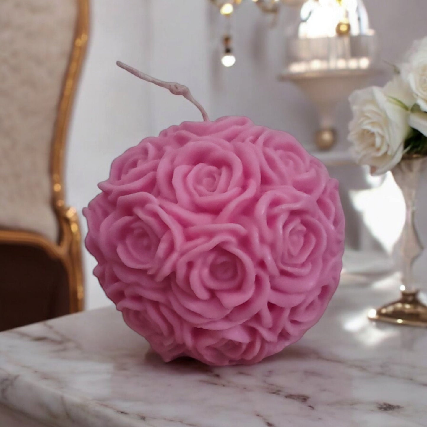 Rosa large ball candle