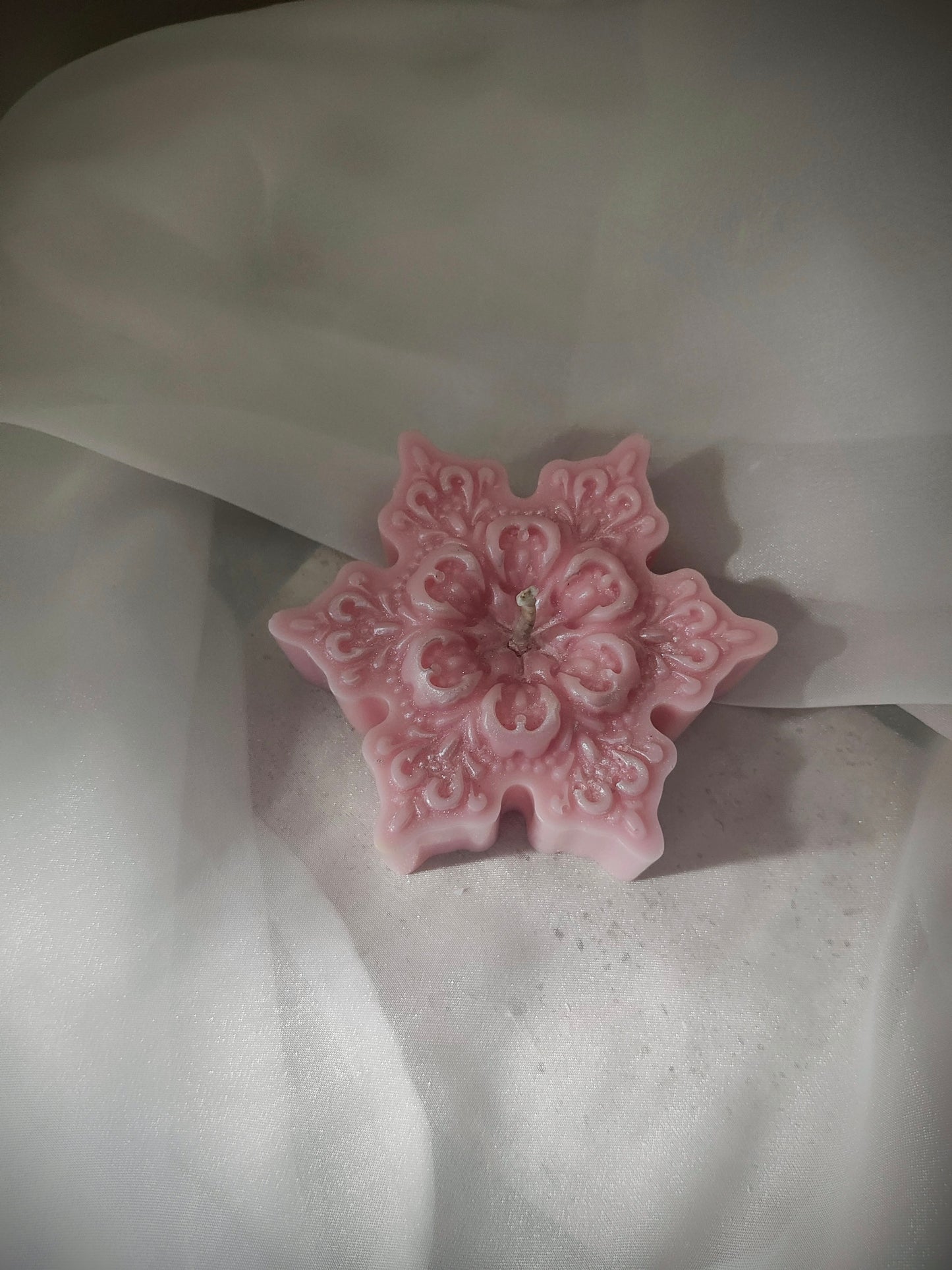 Snow Flake Christmas Candle