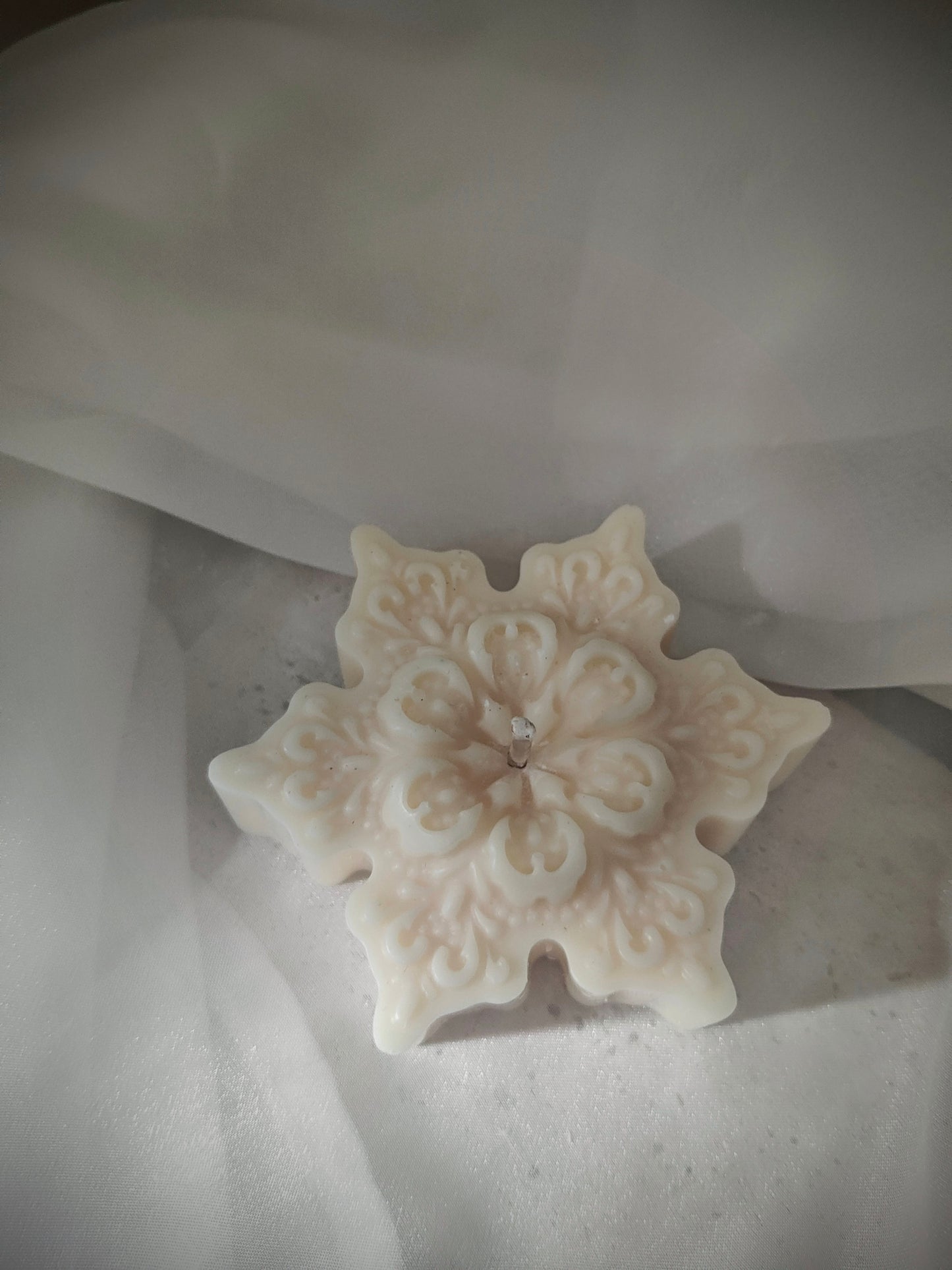 Snow Flake Christmas Candle
