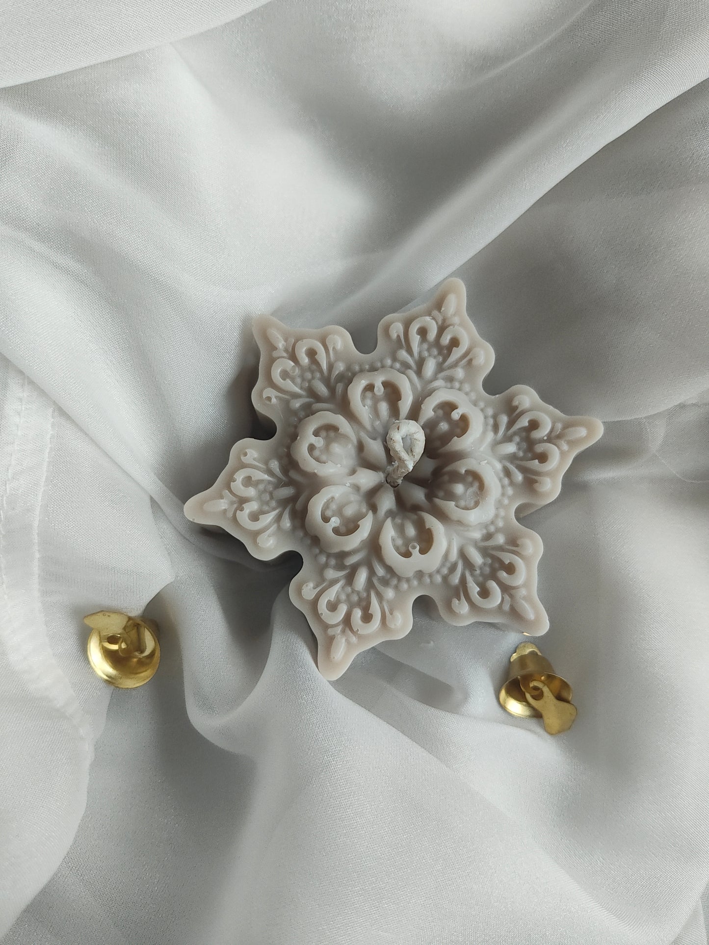 Snow Flake Christmas Candle