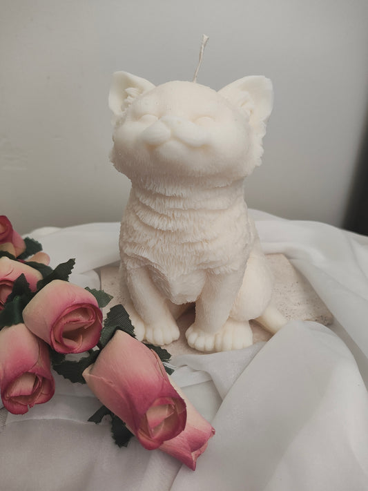 Large Cat Candle Pillar