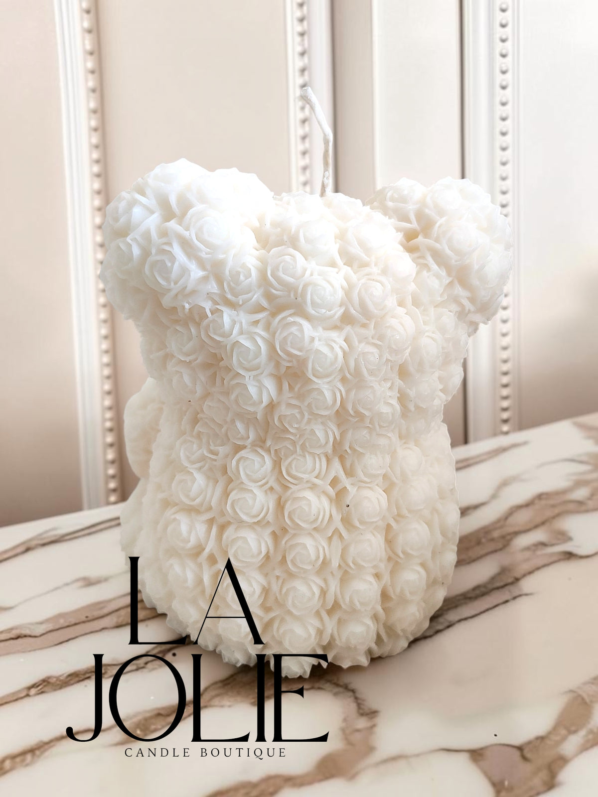 Bear bouquet roses love Pillar Candle