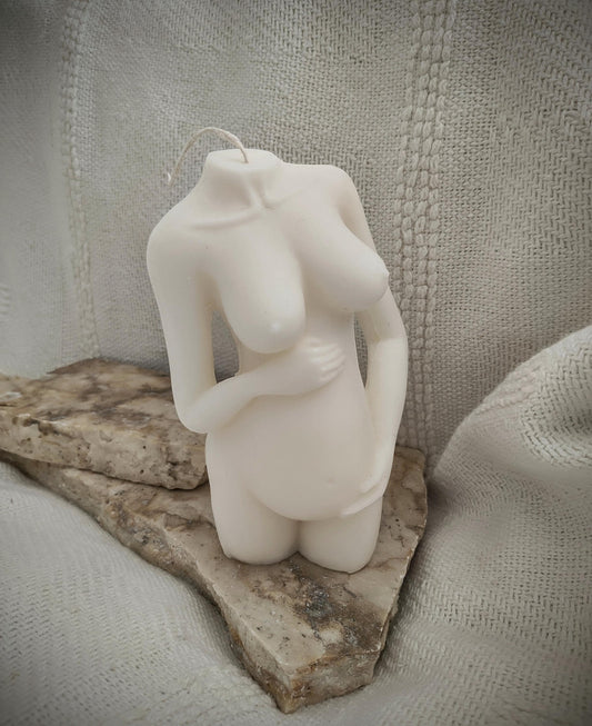 Pregnant Body figure Pillar Candle