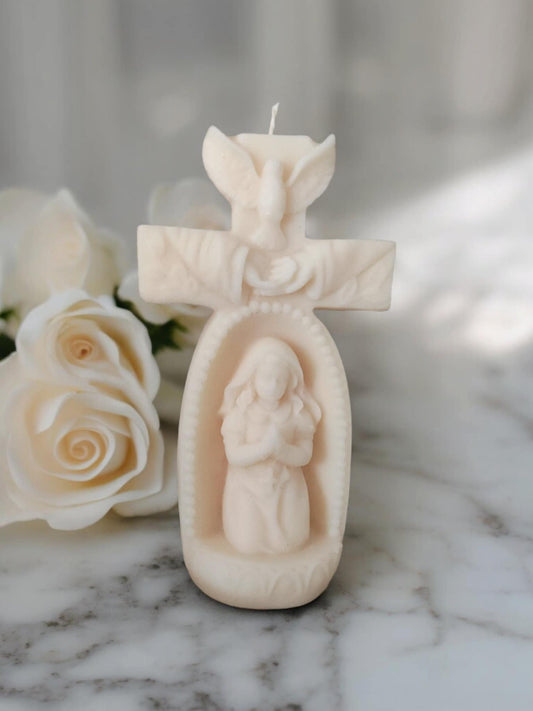 praying lady alter Pillar Candle
