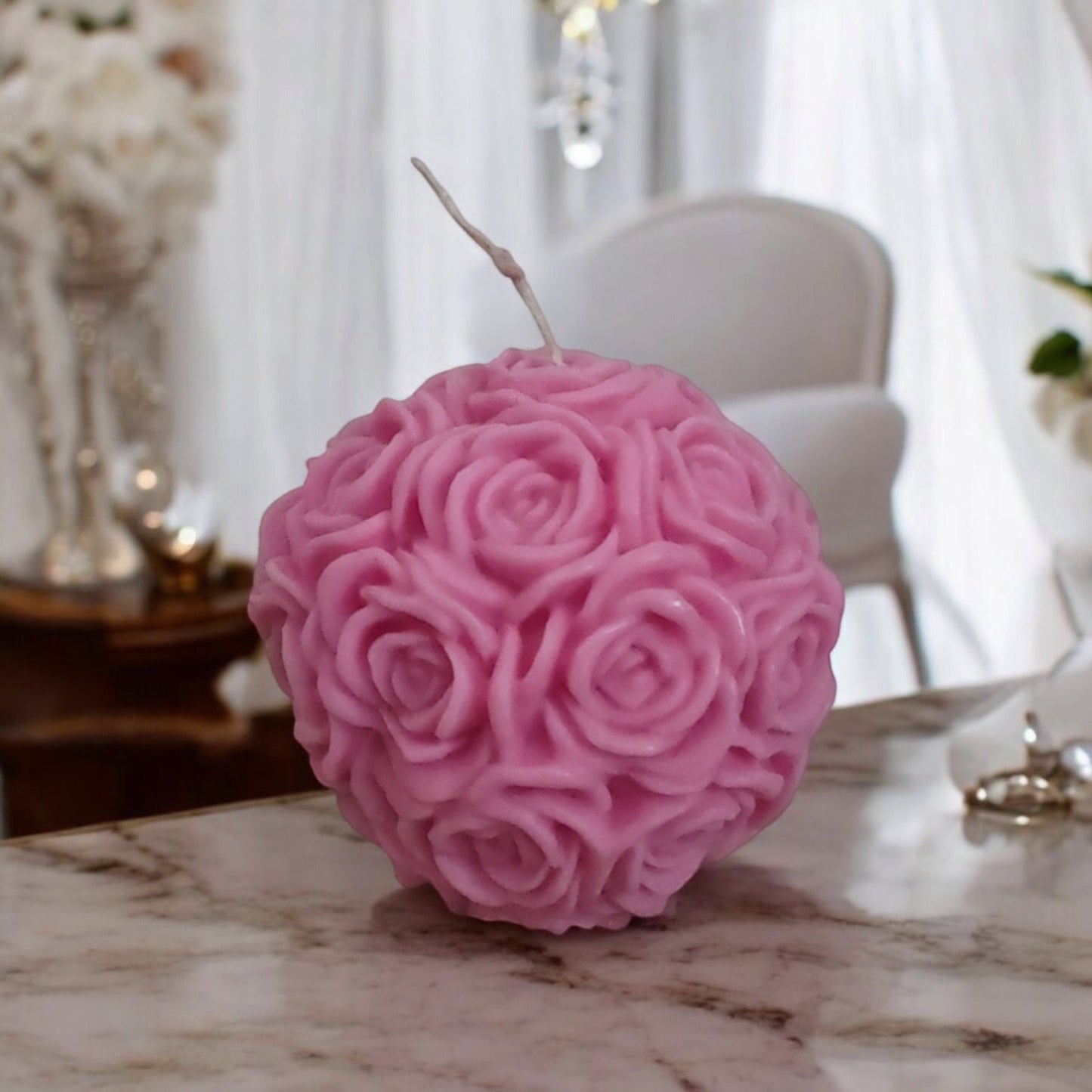 Rosa large ball candle