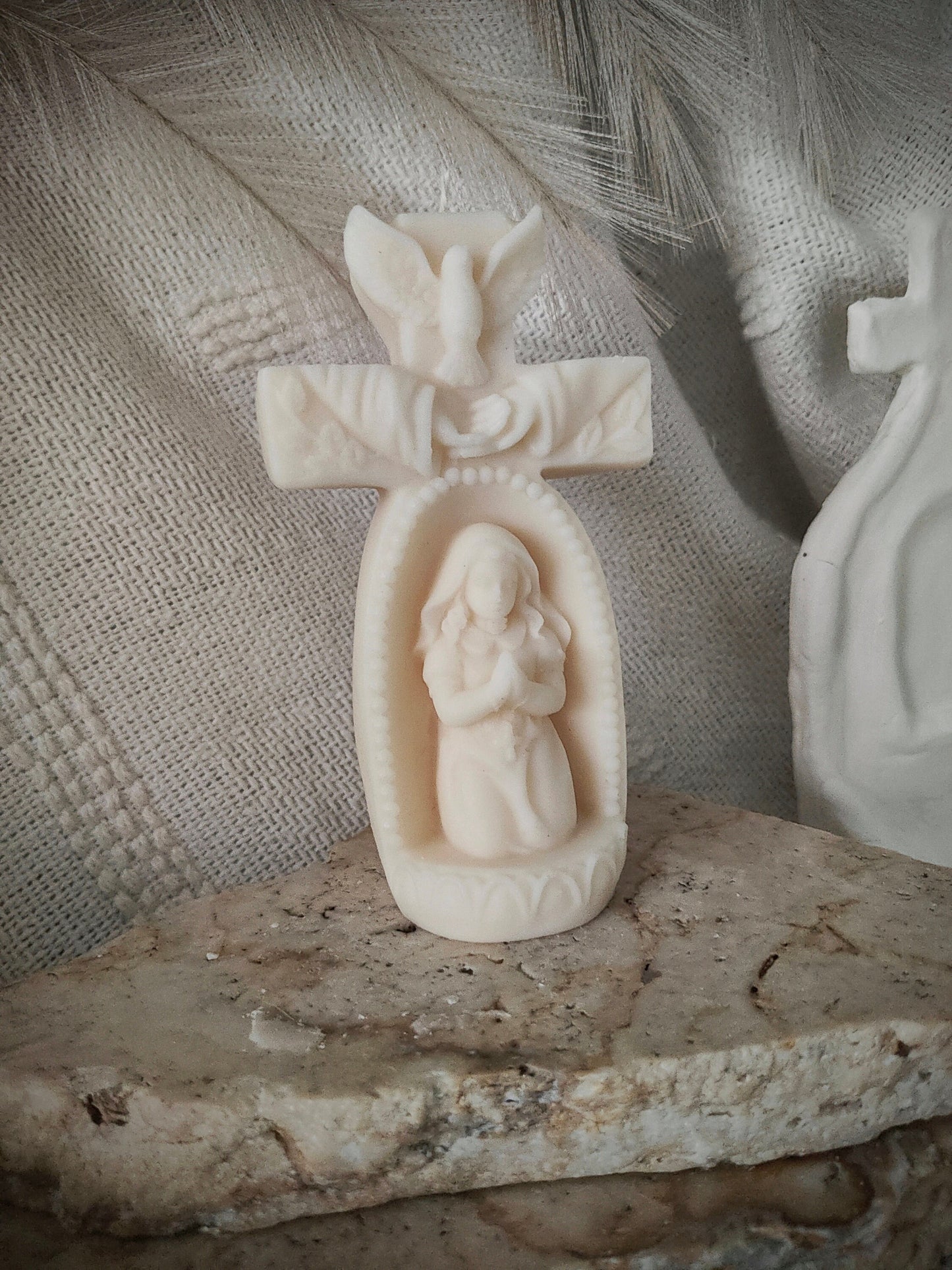 praying lady alter Pillar Candle
