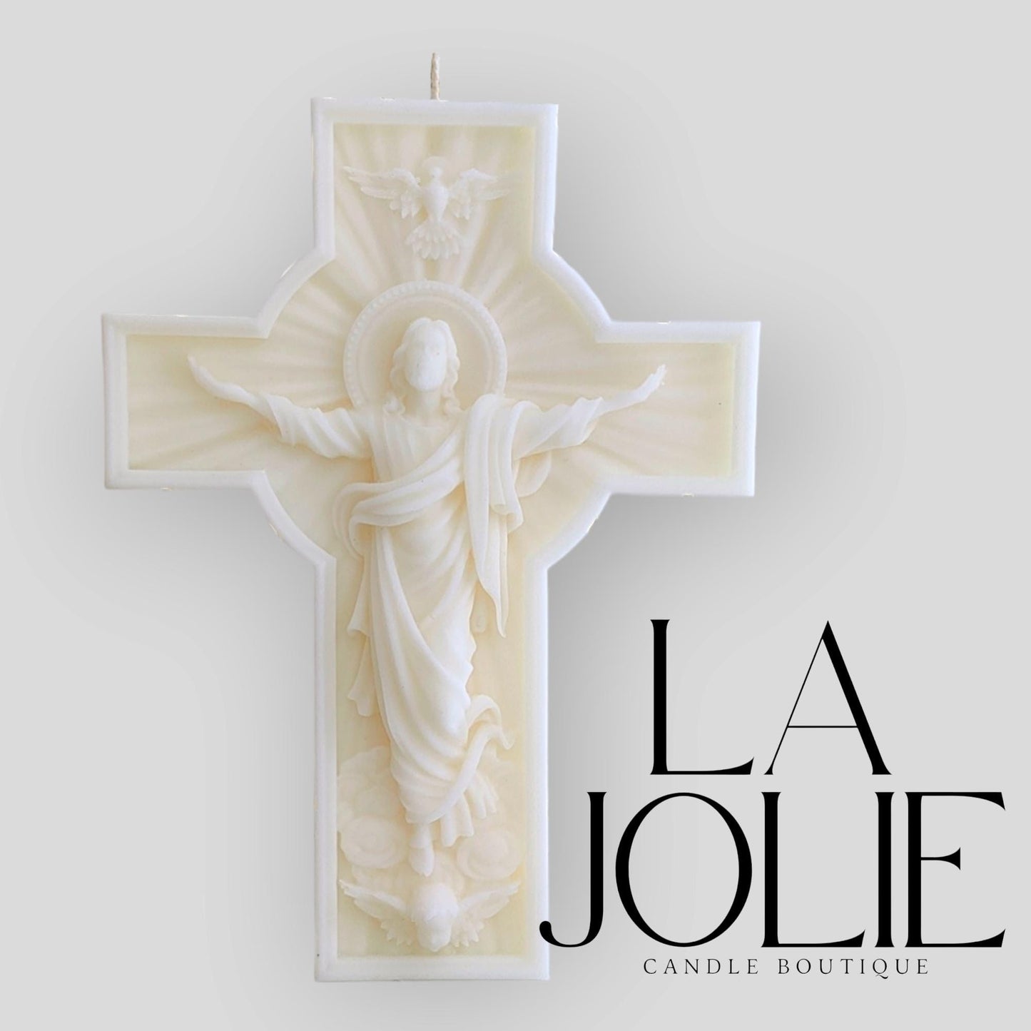 Jesus cross shaped Pillar Candle
