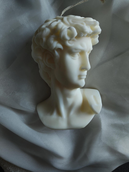 Large David Head bust body Pillar Candle