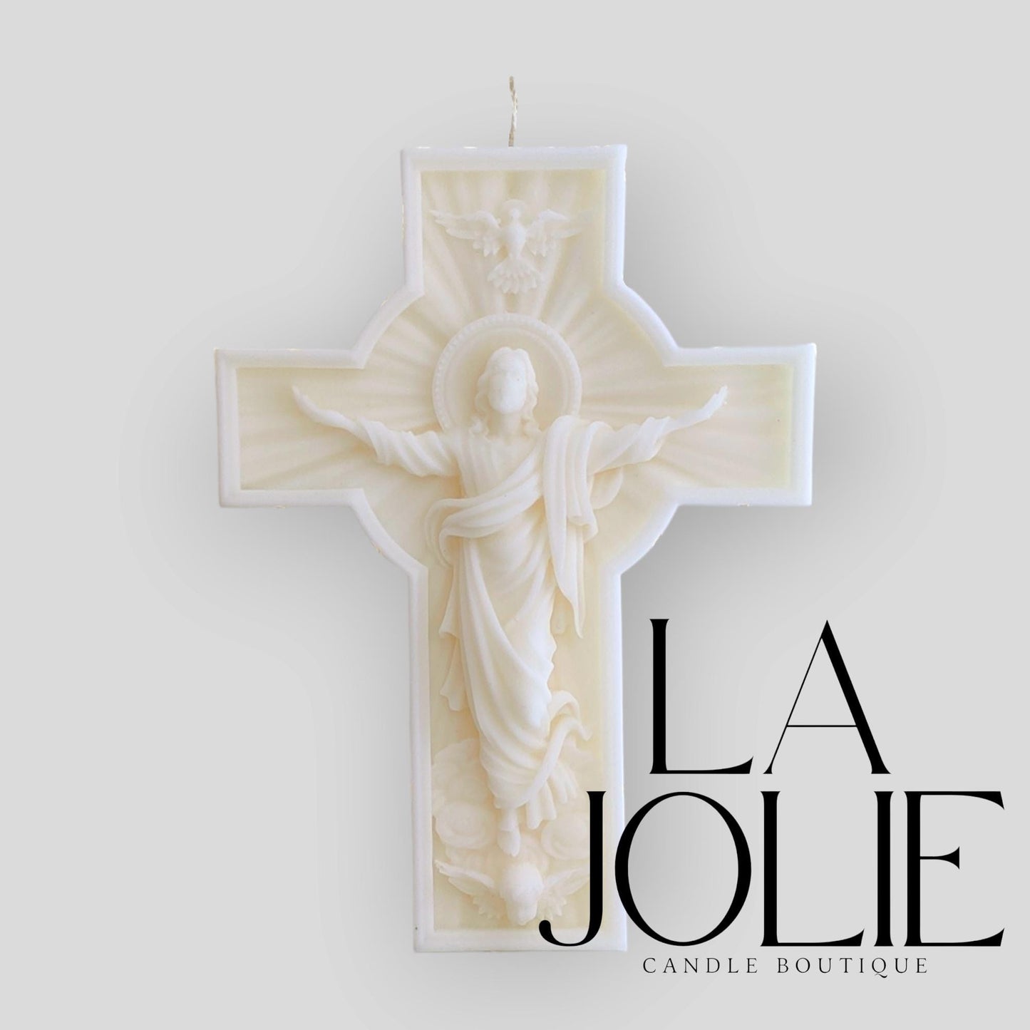 Jesus cross shaped Pillar Candle