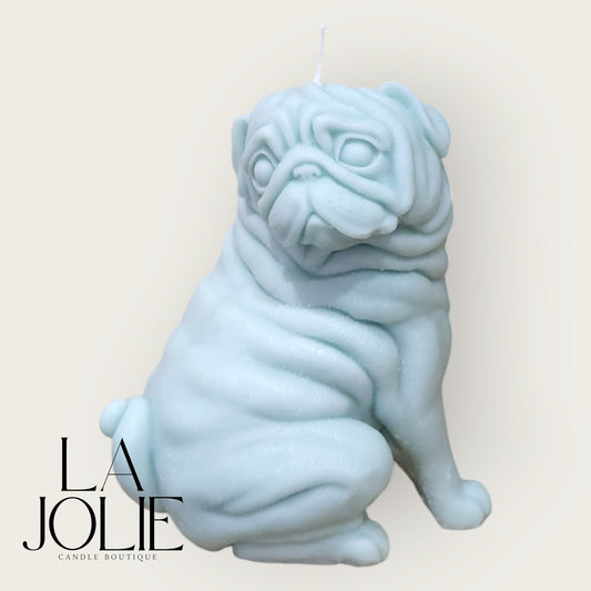 Large Pug Dog Candle