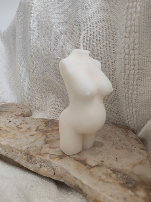 Small pregnant body candle