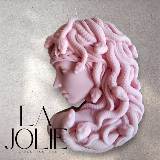 Large lady snake lady head Princesse medusa Pillar Candle