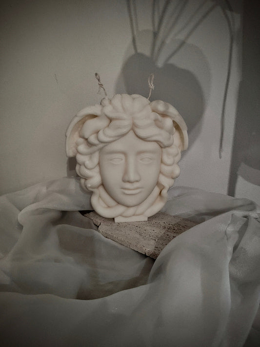 grand Medusa bust Pillar Candle
