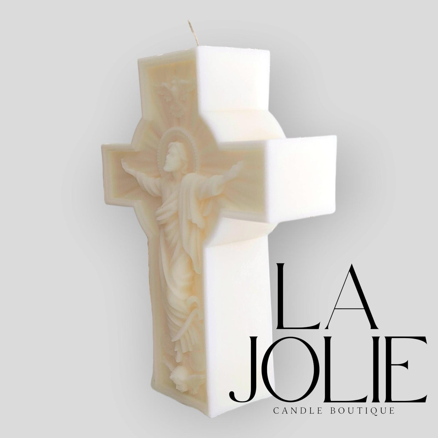 Jesus cross shaped Pillar Candle