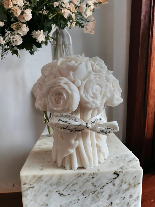 Large Flower Bouquet Candle