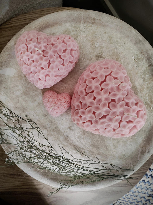 Flower hearts Soy Wax Candles