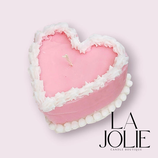 Love heart French Cake Dessert Candle
