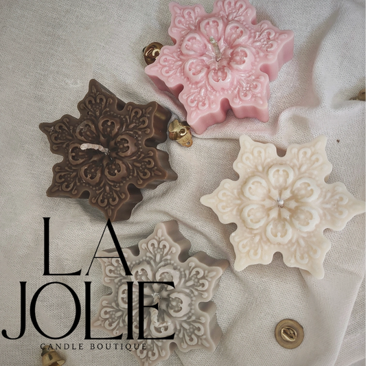 Snow Flake Christmas Candle